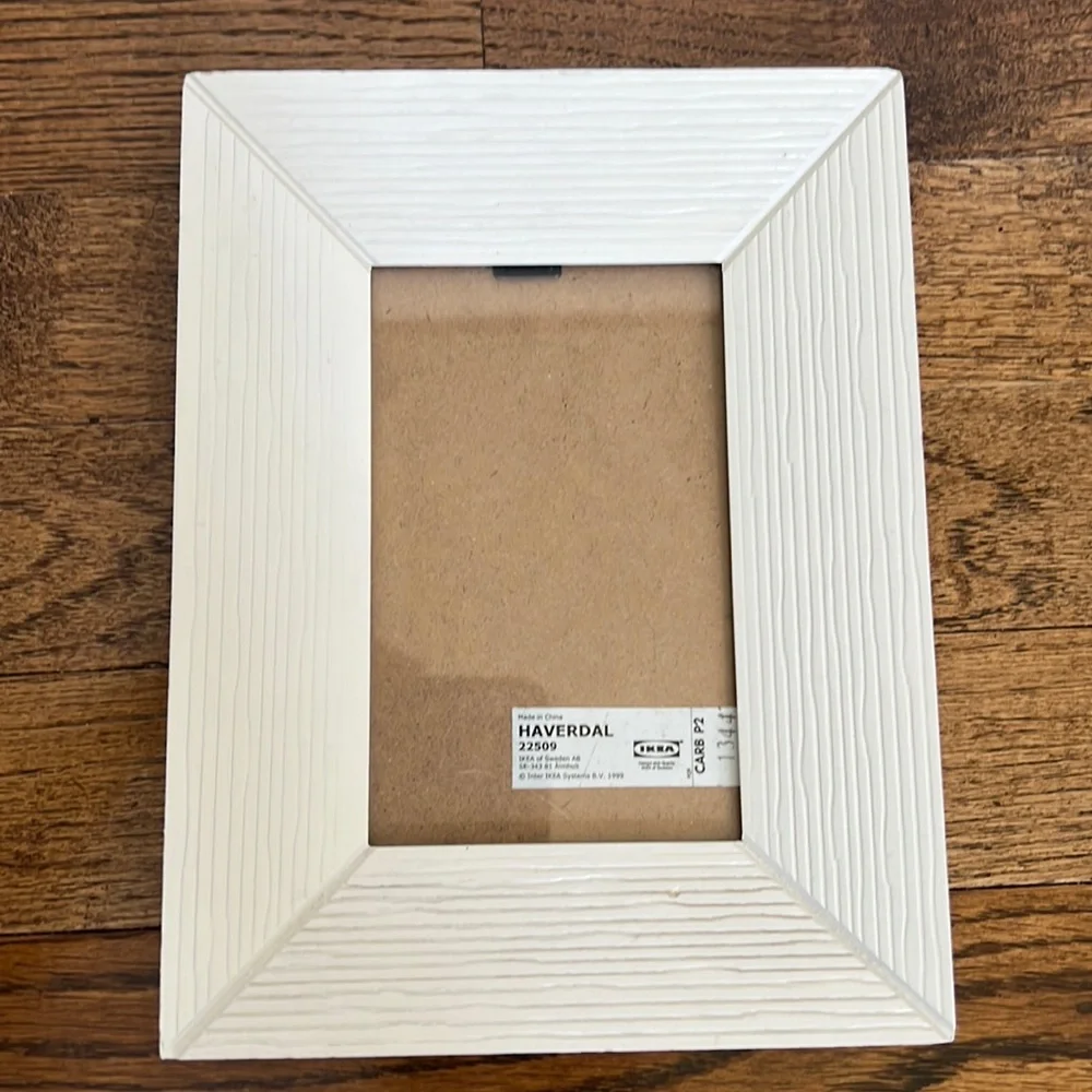 White wood rustic IKEA photo picture frame